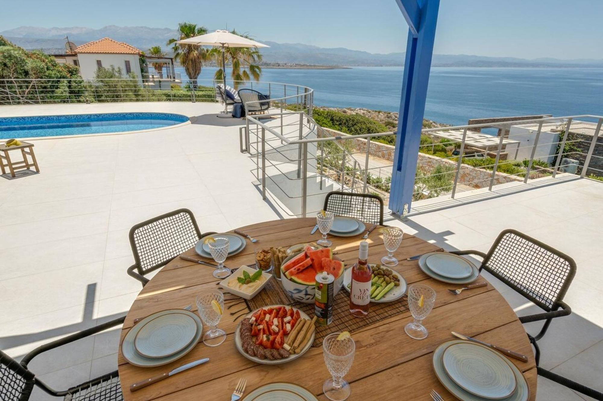 Villa Hemera Ocean View Private Heated Pool 克拉法吉亚 外观 照片