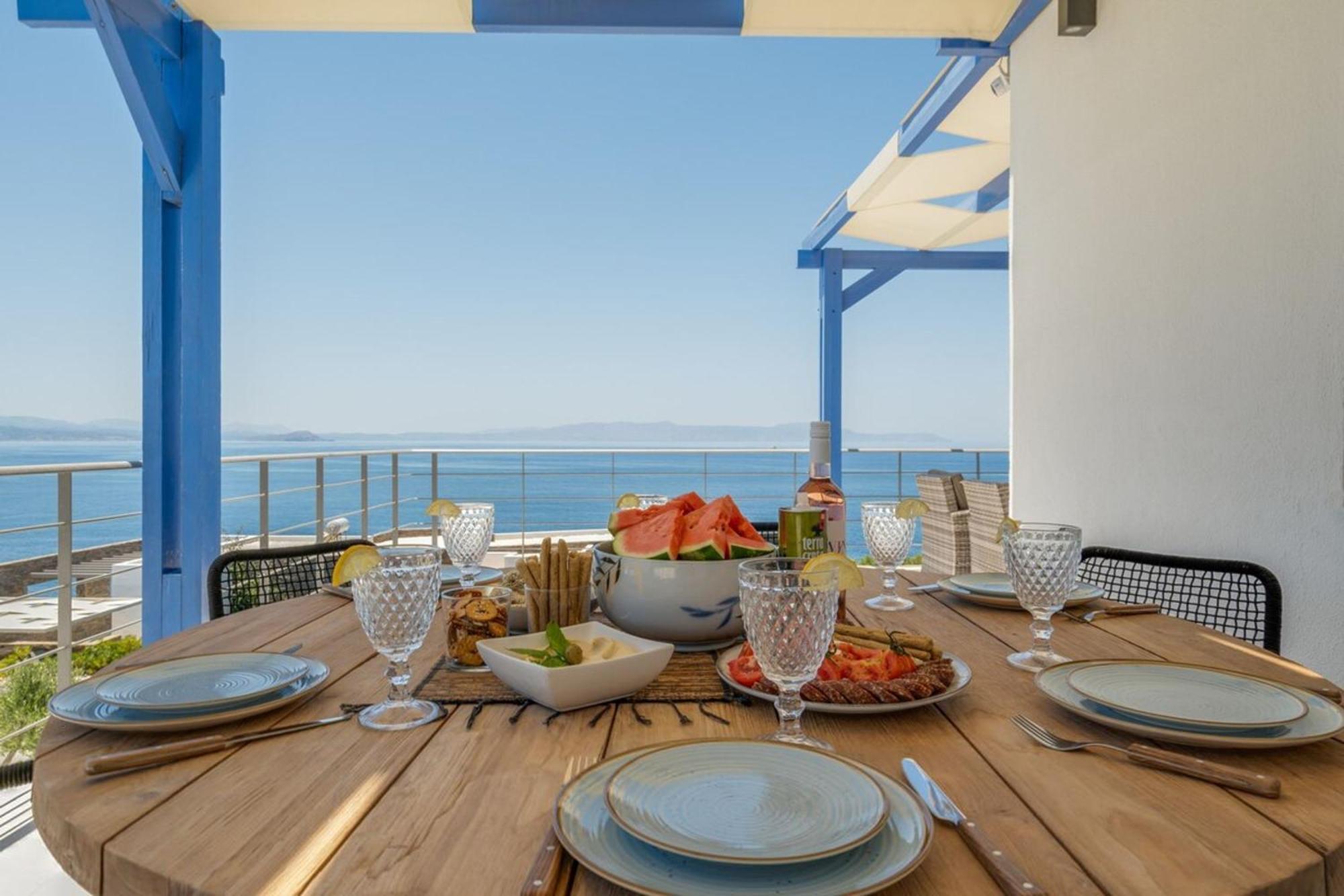 Villa Hemera Ocean View Private Heated Pool 克拉法吉亚 外观 照片