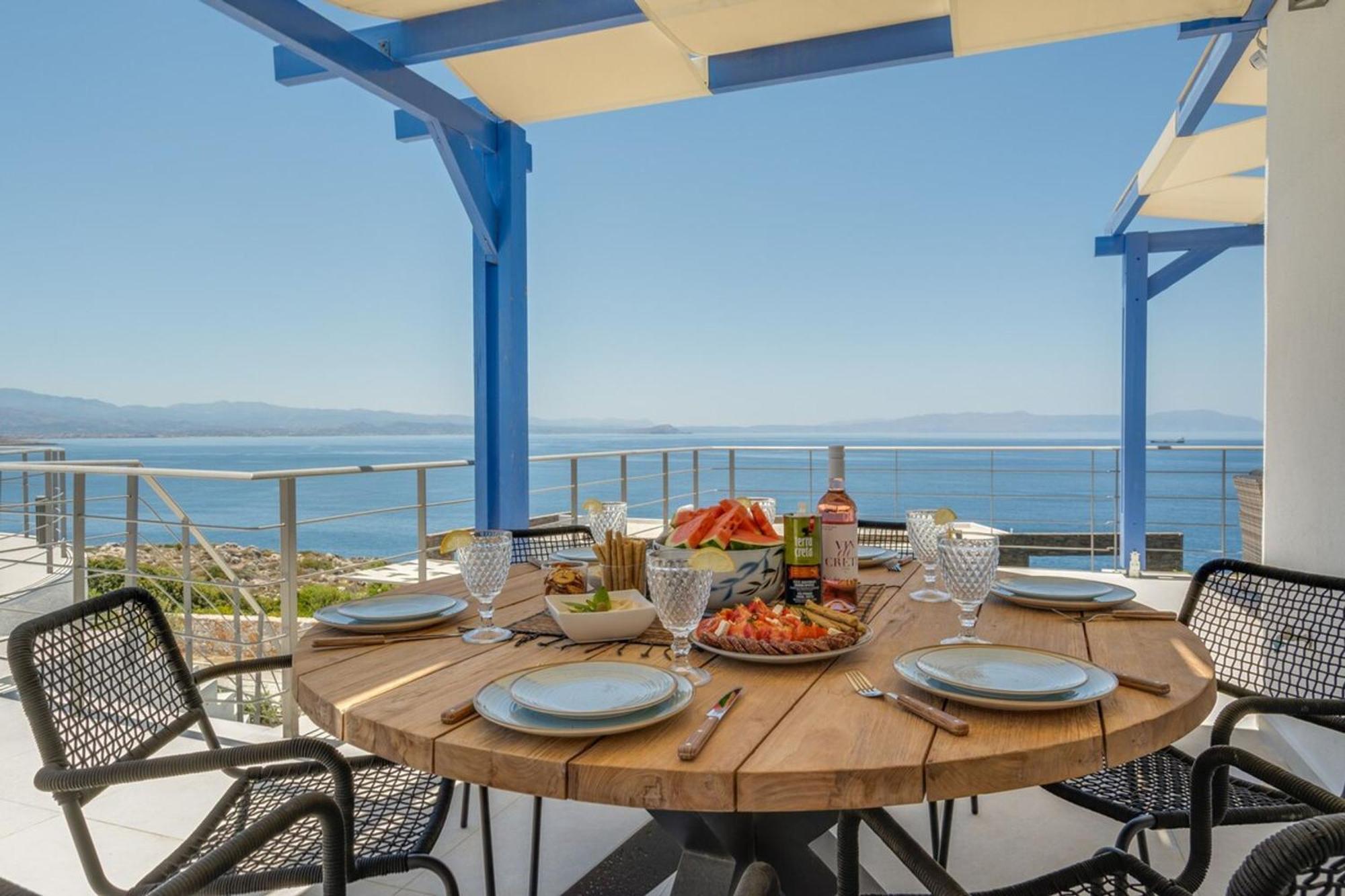 Villa Hemera Ocean View Private Heated Pool 克拉法吉亚 外观 照片