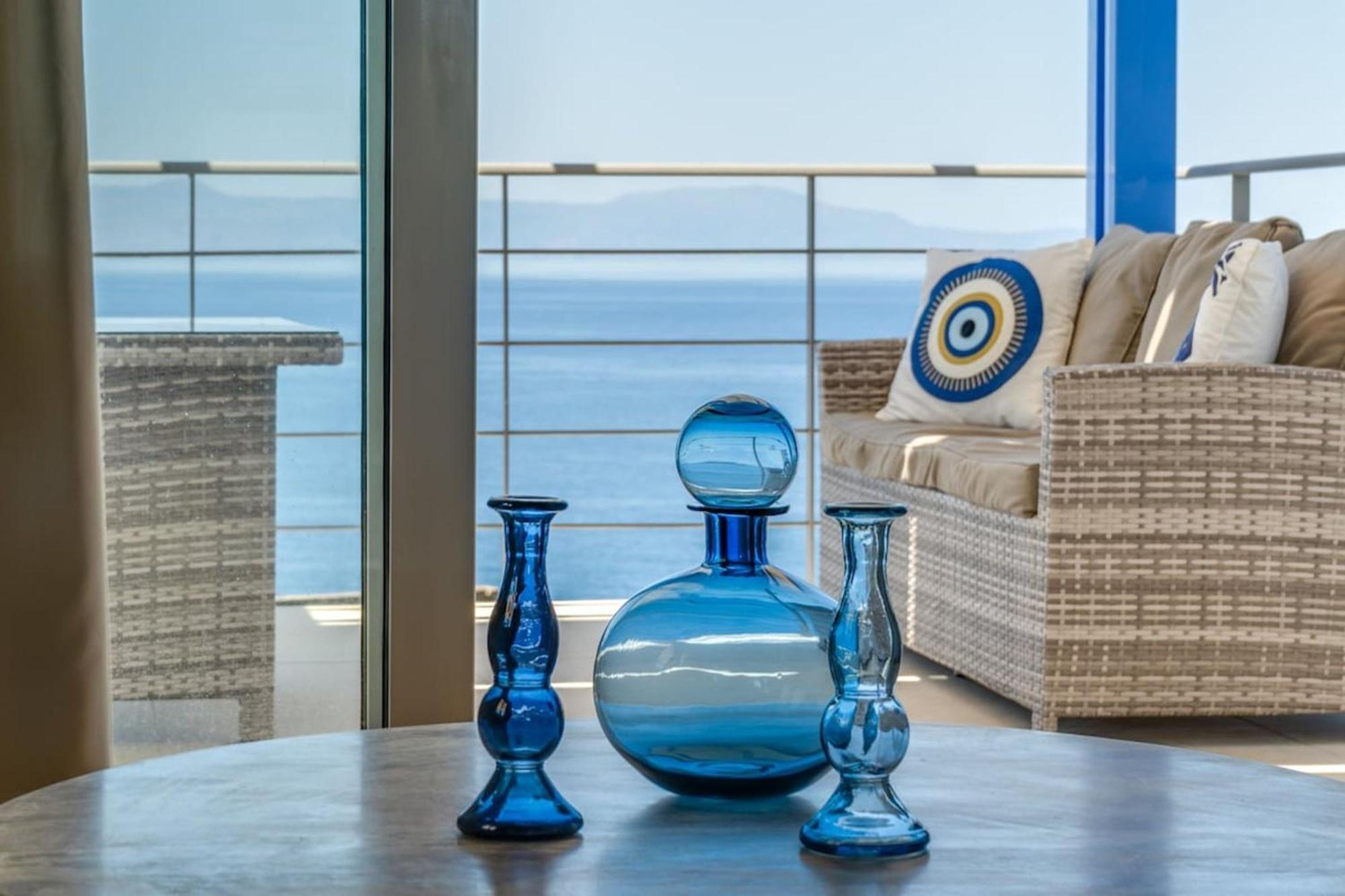Villa Hemera Ocean View Private Heated Pool 克拉法吉亚 外观 照片