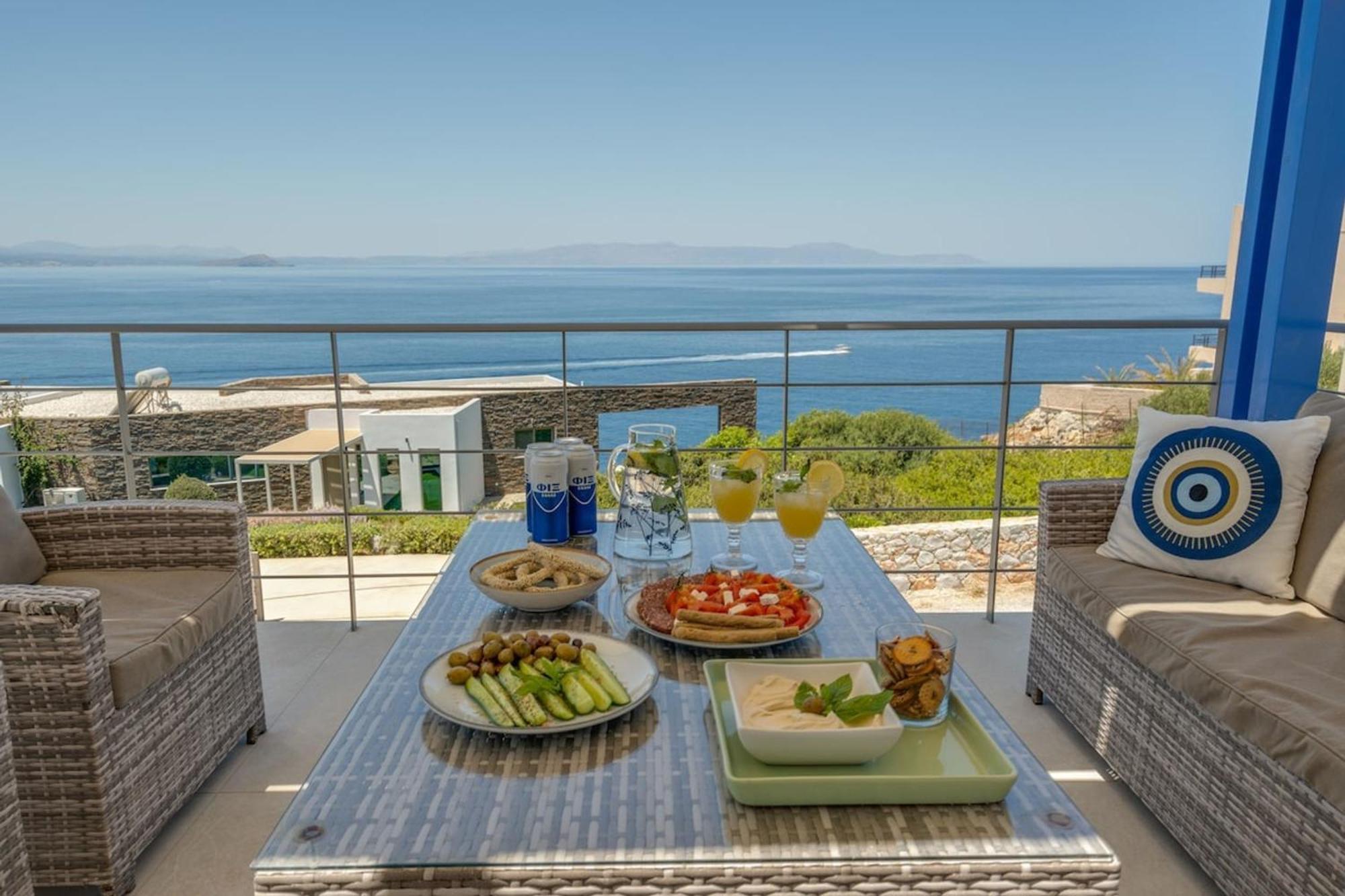 Villa Hemera Ocean View Private Heated Pool 克拉法吉亚 外观 照片