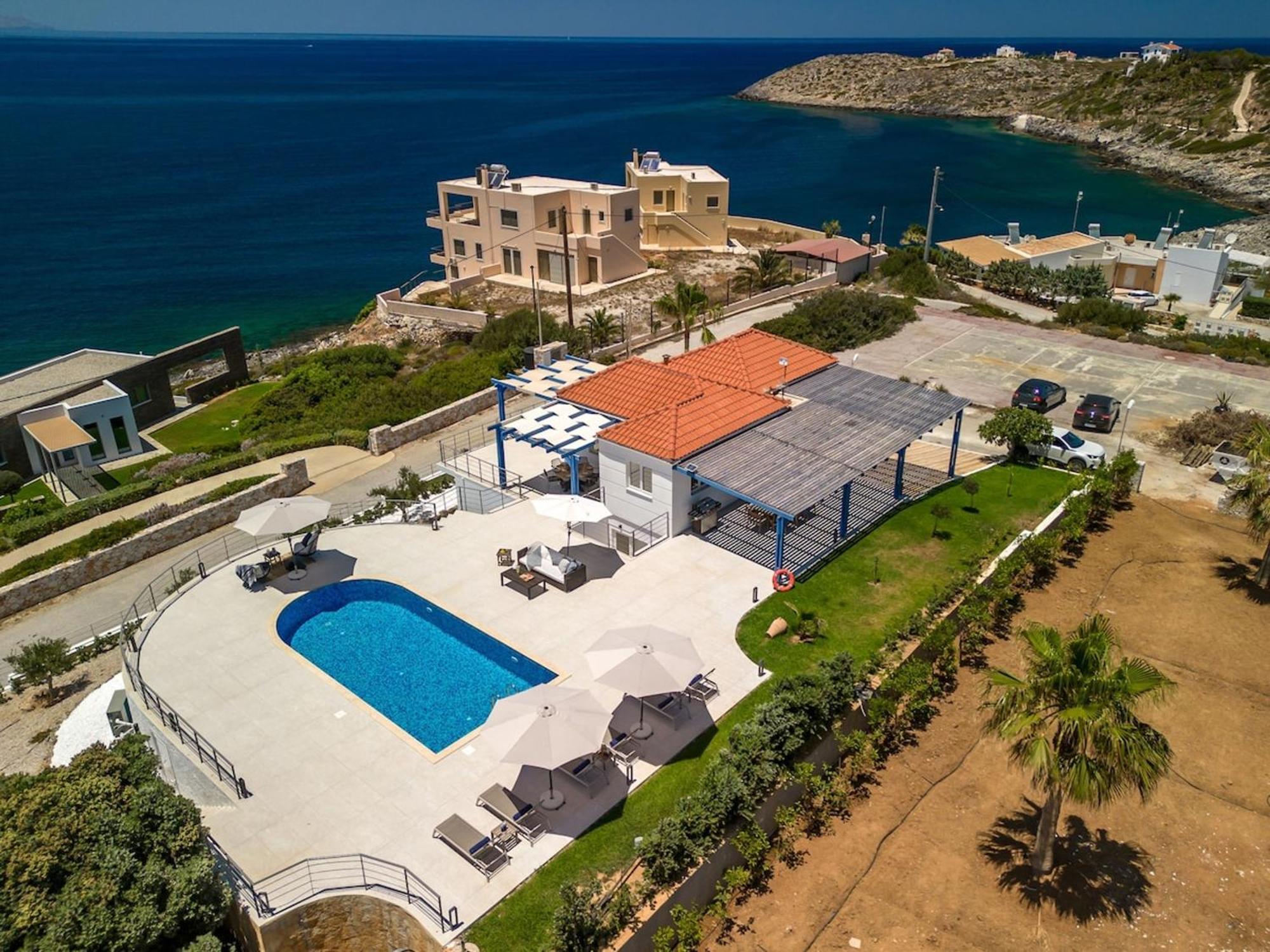 Villa Hemera Ocean View Private Heated Pool 克拉法吉亚 外观 照片