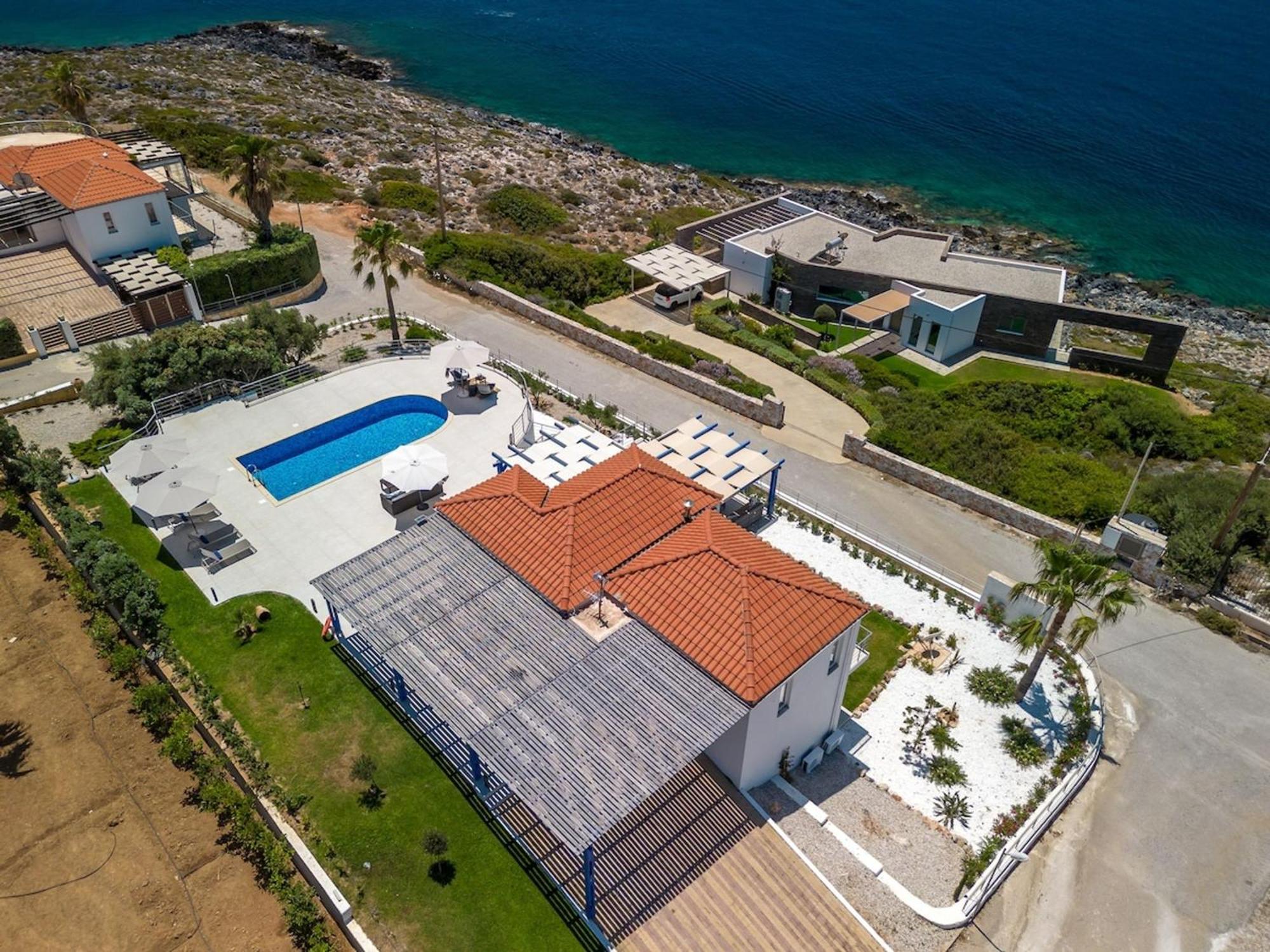 Villa Hemera Ocean View Private Heated Pool 克拉法吉亚 外观 照片