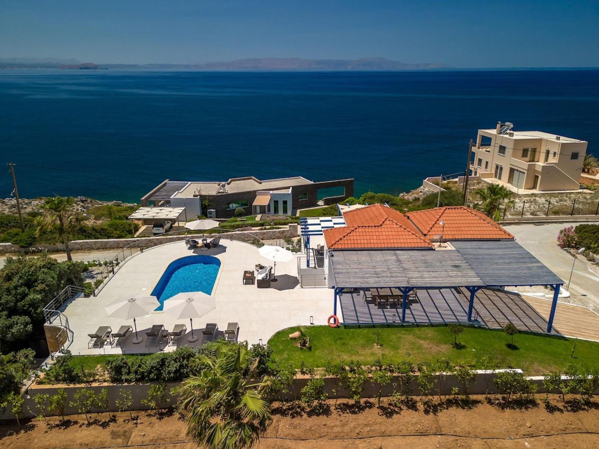 Villa Hemera Ocean View Private Heated Pool 克拉法吉亚 外观 照片