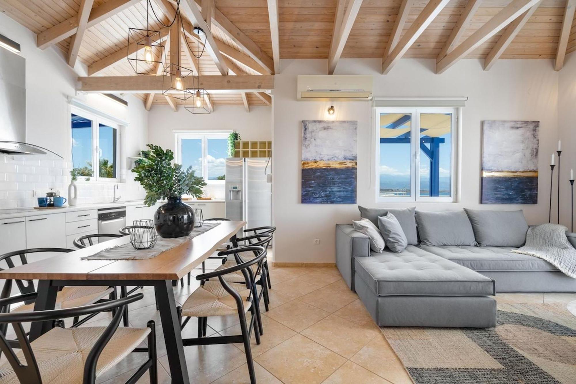 Villa Hemera Ocean View Private Heated Pool 克拉法吉亚 外观 照片