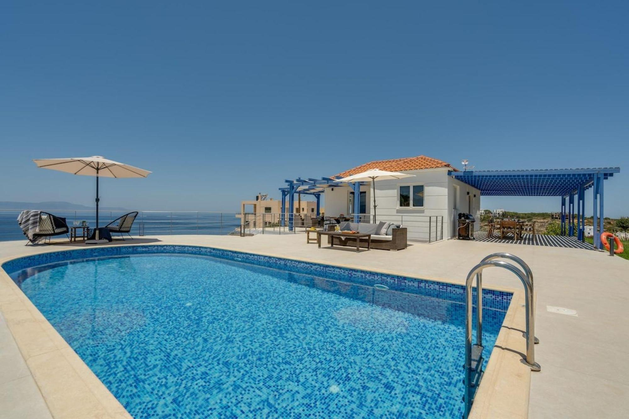Villa Hemera Ocean View Private Heated Pool 克拉法吉亚 外观 照片