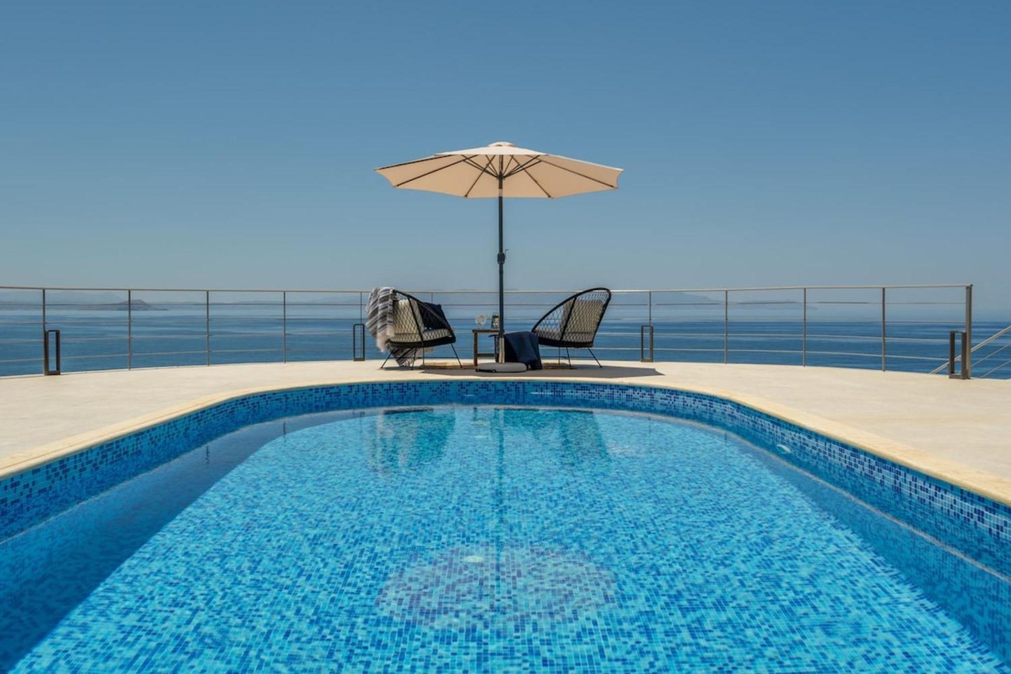 Villa Hemera Ocean View Private Heated Pool 克拉法吉亚 外观 照片